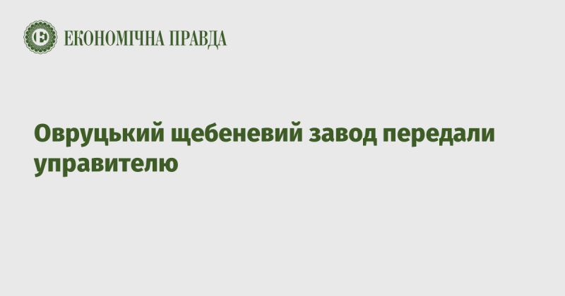 Овруцький завод з виробництва щебеню тепер під контролем нового управителя.